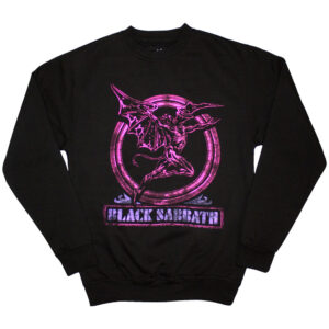 Black Sabbath Neon Pink Henry Black Oversized Sweatshirt