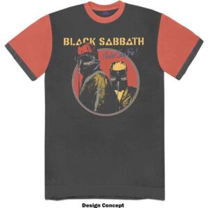 Black Sabbath Never Say Die Black & Orange Ringer T-Shirt