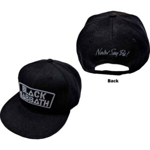 Black Sabbath Never Say Die Black Snapback Cap