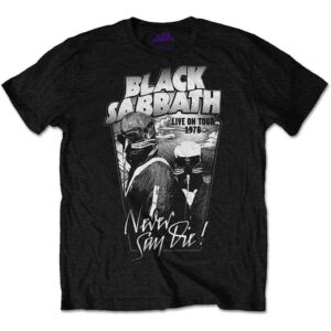 Black Sabbath Never Say Die Grey Tone Black T-Shirt