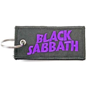 Black Sabbath Patch Wavy Logo Double Sided Keychain