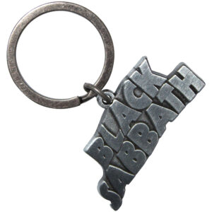 Black Sabbath Silver Wavy Logo Keychain