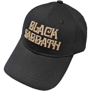 Black Sabbath Text Logo Black Baseball Cap