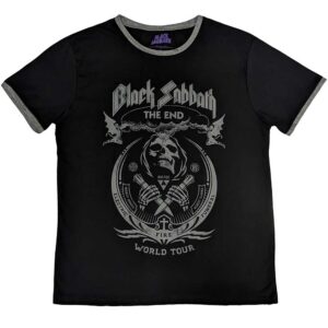 Black Sabbath The End Mushroom Cloud Black Ringer T-Shirt