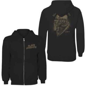 Black Sabbath Tour 1978 Black Back Print Ladies Zip Hoodie
