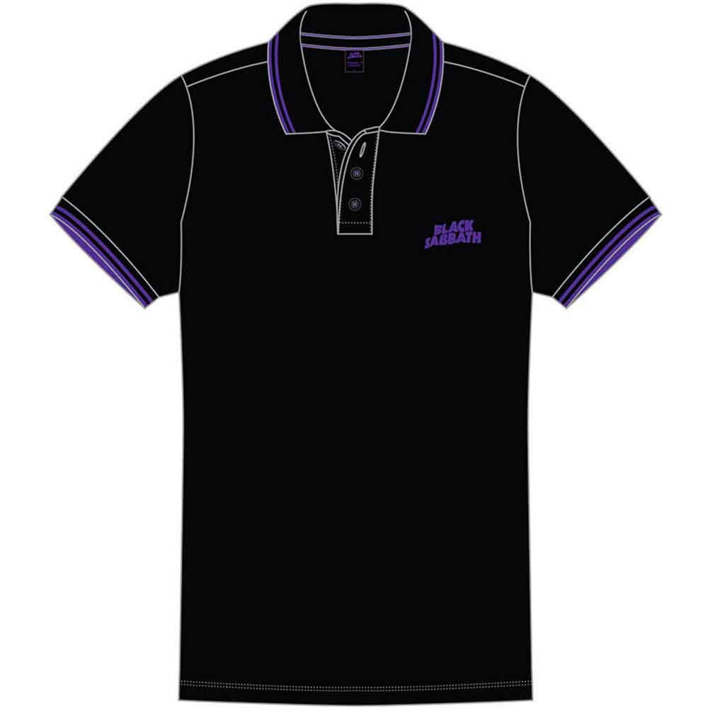 Black Sabbath - Black Sabbath Unisex Tee: Wavy Logo (Dip-Dye