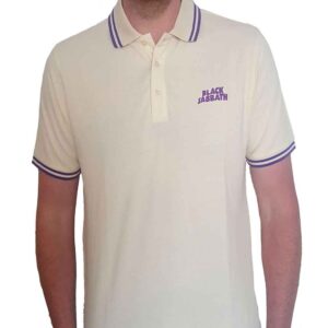 Black Sabbath Unisex Wavy Logo Natural Polo Shirt