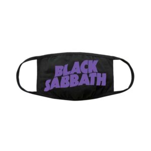 Black Sabbath Wavy Logo Black Face Mask