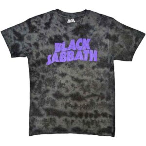 Black Sabbath Wavy Logo Black Wash Collection T-Shirt