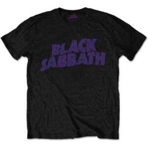 Black Sabbath Wavy Logo Vintage Black T-Shirt