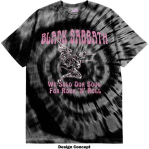 Black Sabbath We Sold Our Soul For Rock N' Roll Black Wash Collection T-Shirt