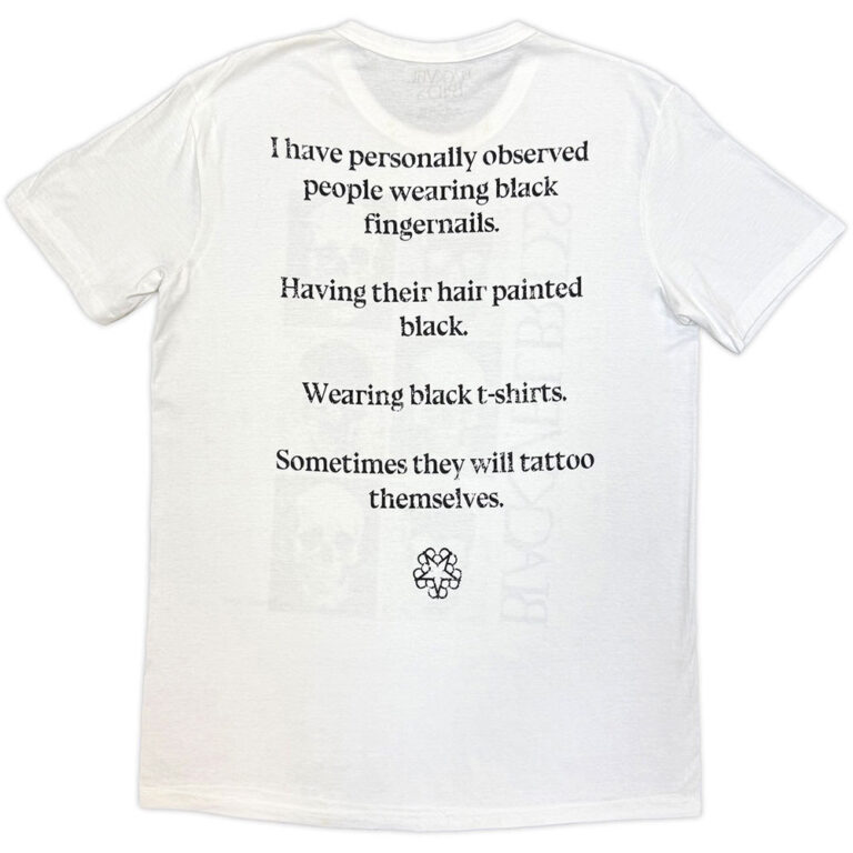 Black Veil Brides Skulls White Back Print T-Shirt