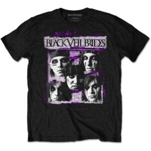 Black Veil Brides Grunge Faces Black T-Shirt