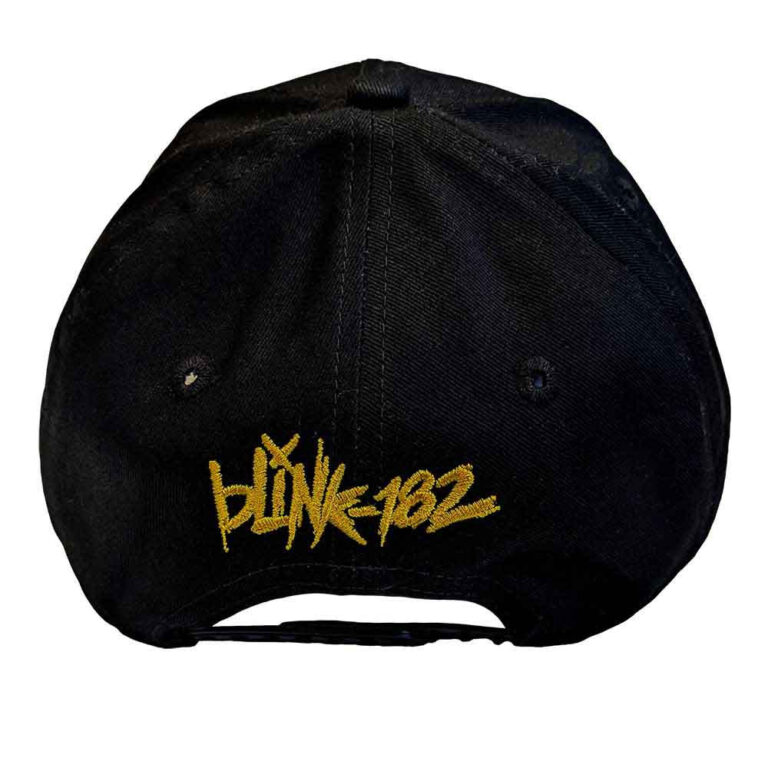 Blink-182 Yellow Six Arrow Smile Black Baseball Cap