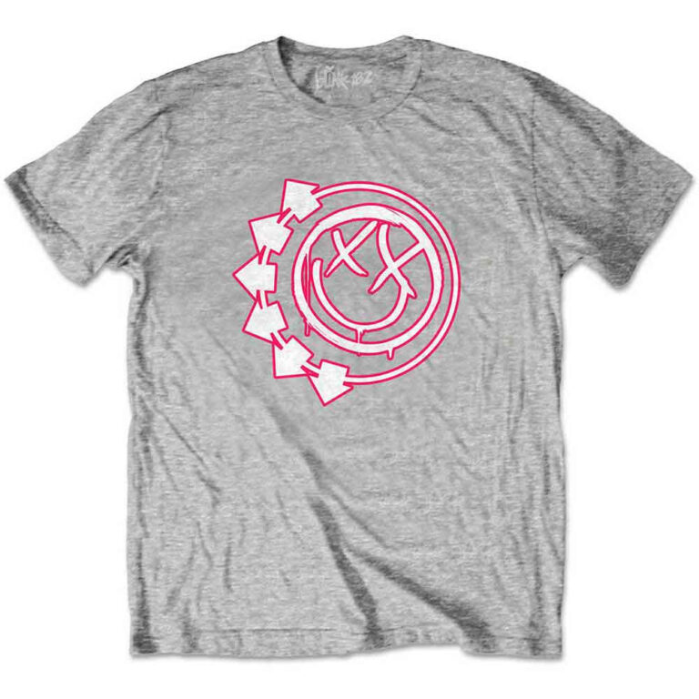 Blink-182 Six Arrow Smile Heather Grey Kids T-Shirt