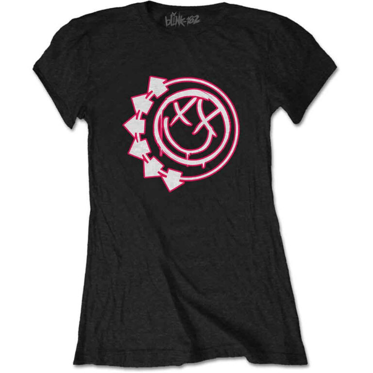 Blink-182 Six Arrow Smile Black Ladies T-Shirt