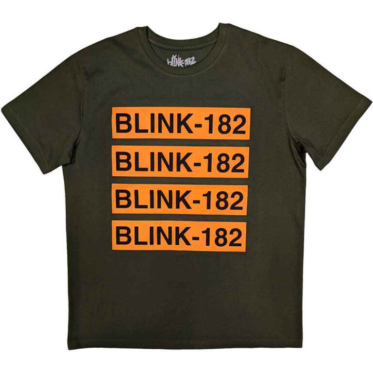 Blink-182 Log Repeat Military Green T-Shirt