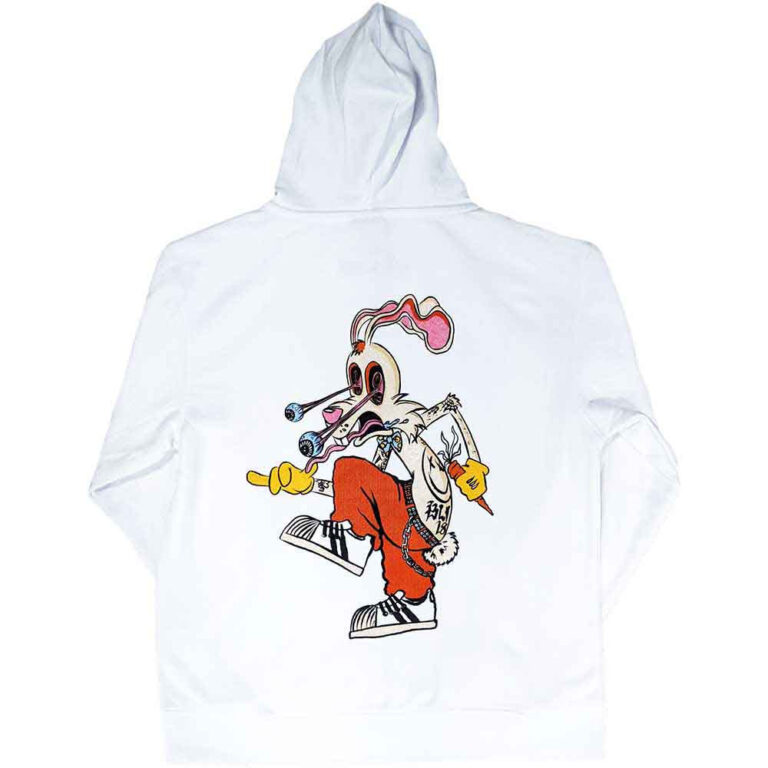 Blink-182 Roger Rabbit White Back Print Zip Hoodie