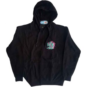 Blink-182 Double Six Arrow Smile Black Back Print Zip Hoodie