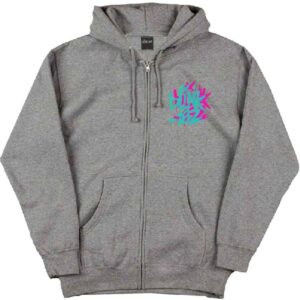 Blink-182 Double Six Arrow Smile Grey Back Print Zip Hoodie