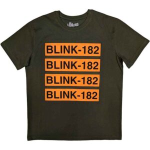 Blink-182 Log Repeat Military Green T-Shirt