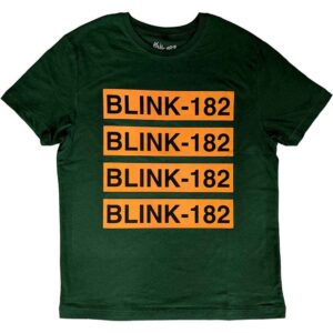 Blink-182 Logo Repeat Green T-Shirt