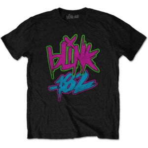 Blink-182 Neon Logo Black T-Shirt
