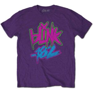 Blink-182 Neon Logo Purple T-Shirt