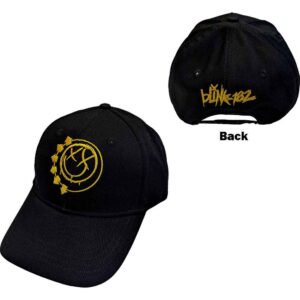 Blink-182 Yellow Six Arrow Smile Black Baseball Cap