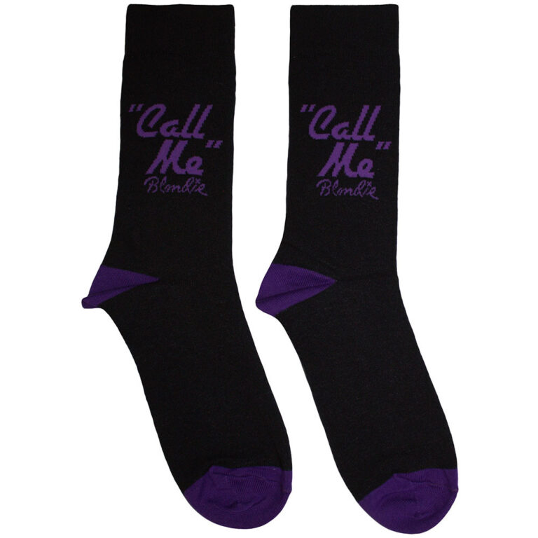 Blondie Unisex Call Me Black UK Size 6 – 11 Socks