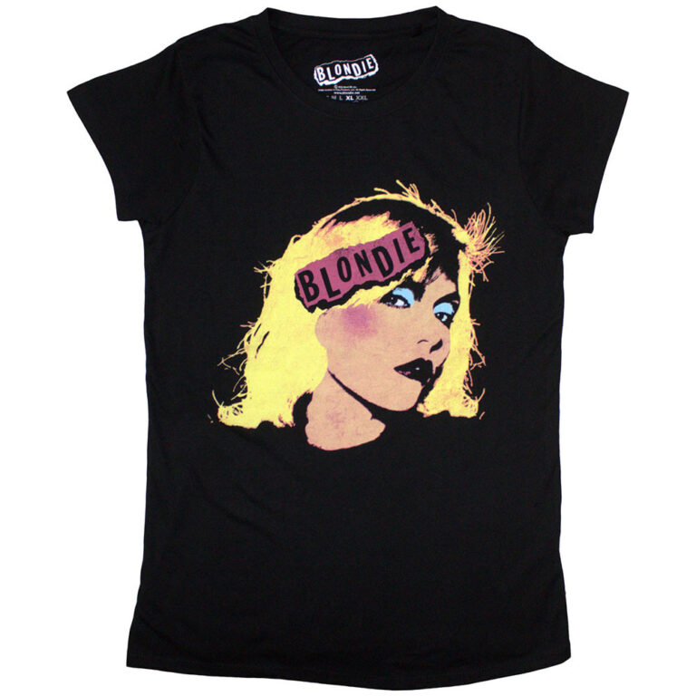 Blondie Punk Logo Black Ladies T-Shirt
