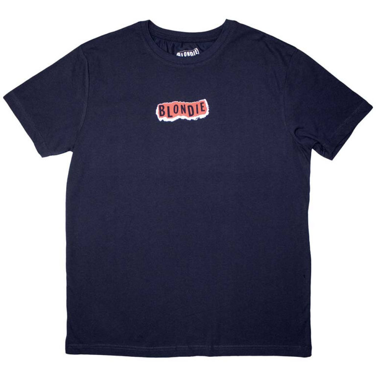 Blondie Mini Punk Logo Navy Blue T-Shirt