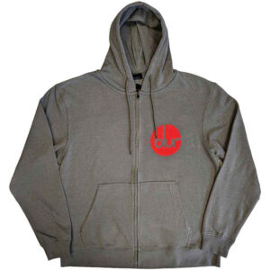Blur Circle Logo Grey Back Print Zip Hoodie