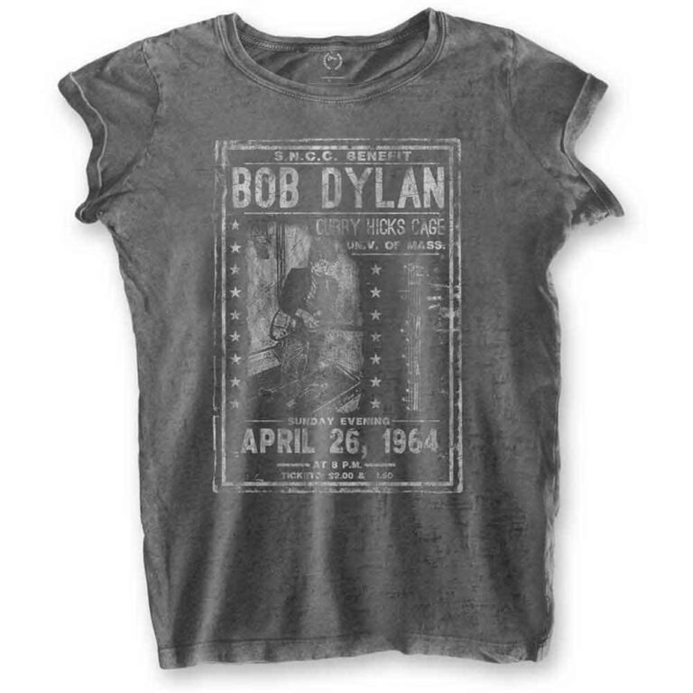 Bob Dylan Curry Hicks Cage Charcoal Grey LOS Ladies T-Shirt