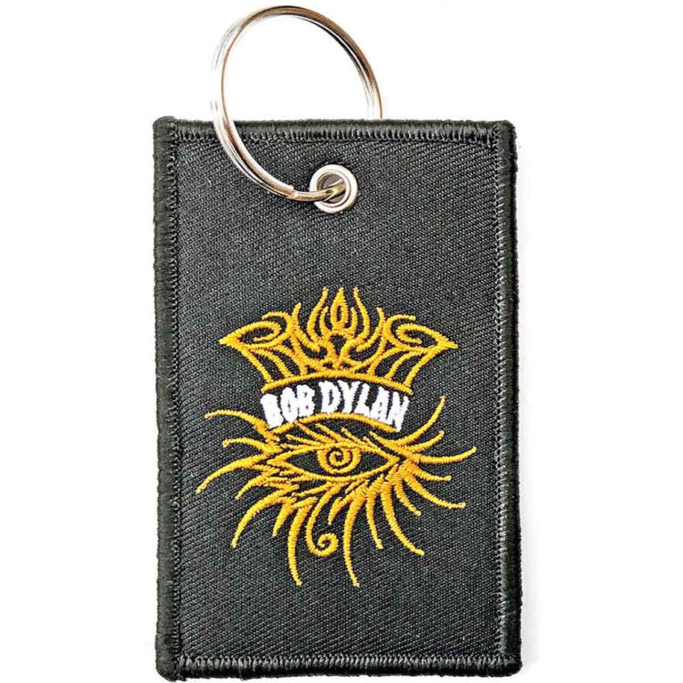 Bob Dylan Patch Eye Icon Double Sided Keychain