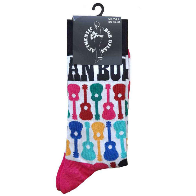 Bob Dylan Unisex Guitar Pattern Multicolour UK Size 7 – 11 Socks