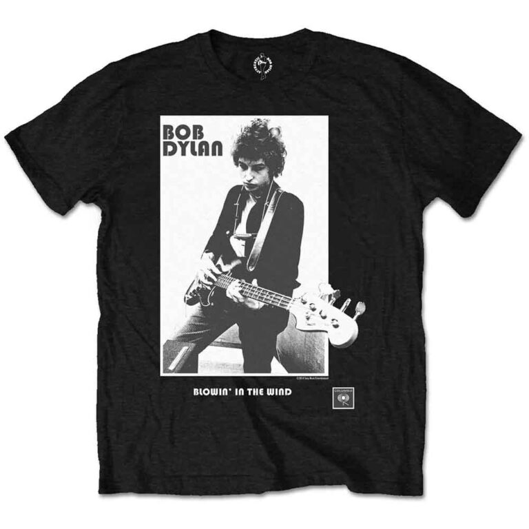 Bob Dylan Blowing in the Wind Black T-Shirt