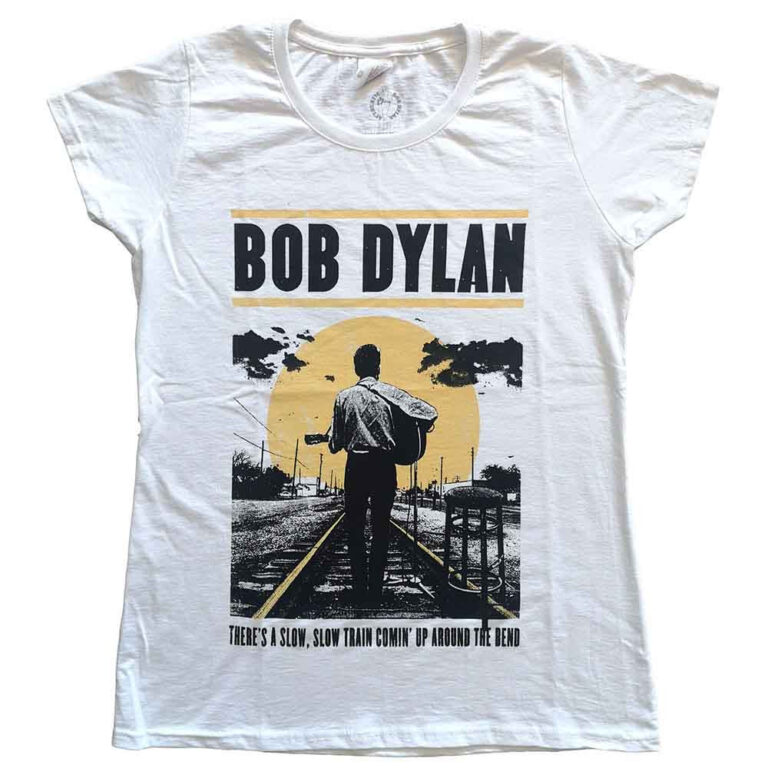 Bob Dylan Slow Train White Ladies T-Shirt