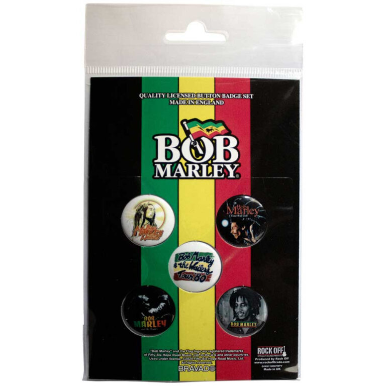Bob Marley Bob & The Wailers Badge Pack
