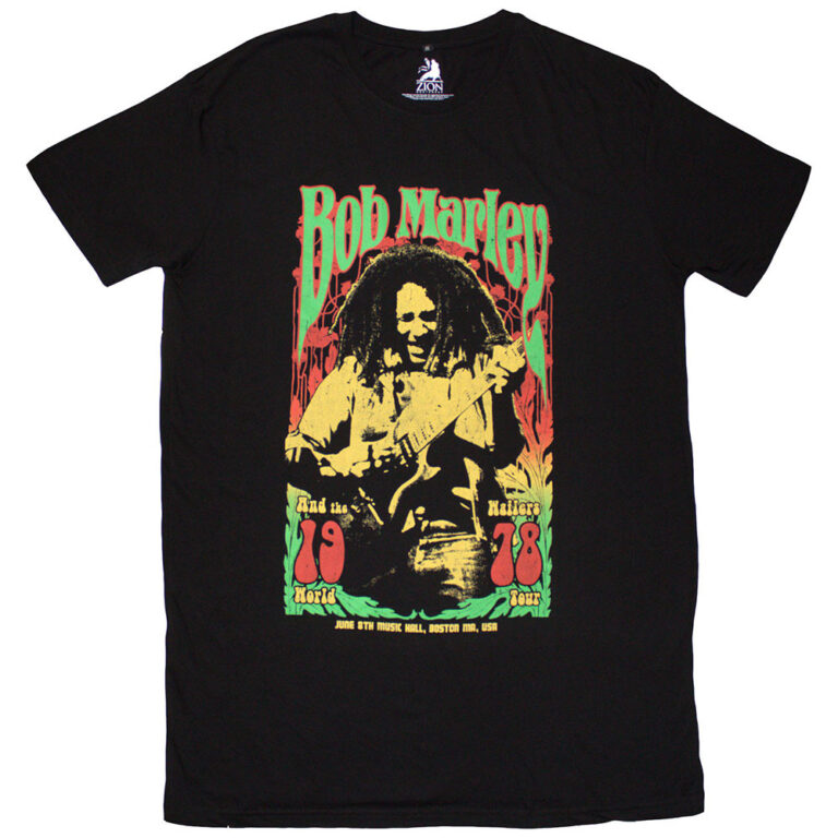 Bob Marley 1978 Black Ladies T-Shirt Dress