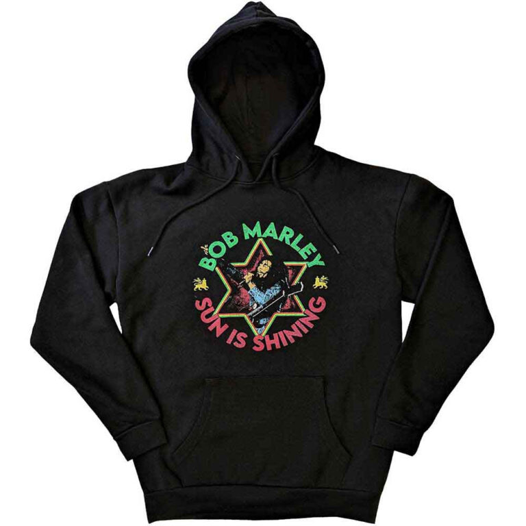 Bob Marley Sun Is Shining Black Pullover Hoodie