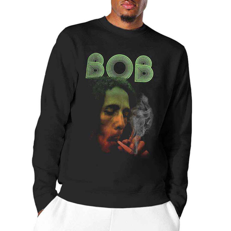 Bob Marley Smoke Gradient Black Wash Collection Long Sleeve T-Shirt