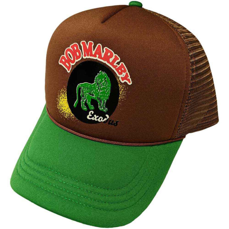 Bob Marley Exodus Lion Brown & Green Mesh Back Cap