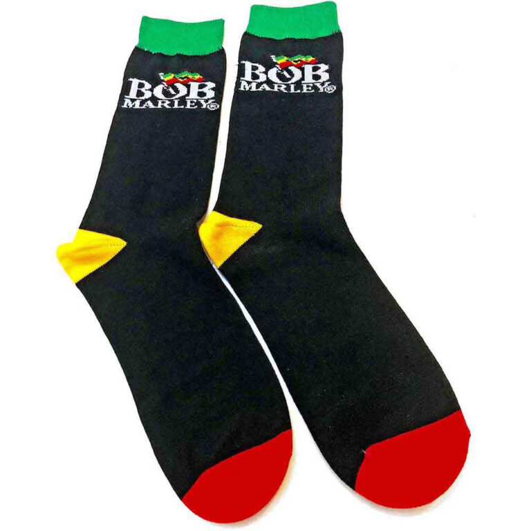Bob Marley Unisex Logo Black UK Size 4 – 7 Socks
