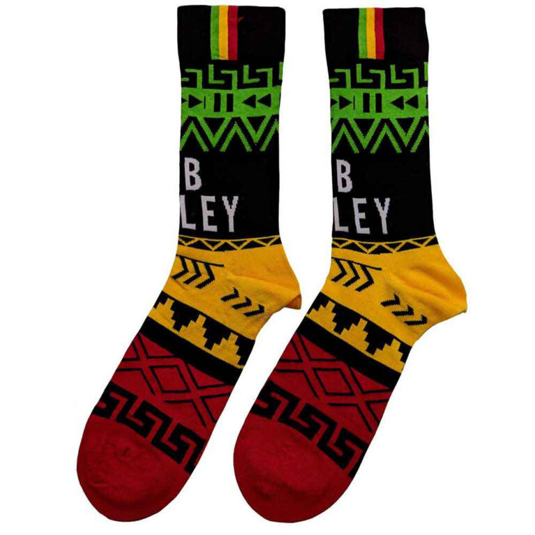 Bob Marley Unisex Press Play Black UK Size 7 – 11 Socks