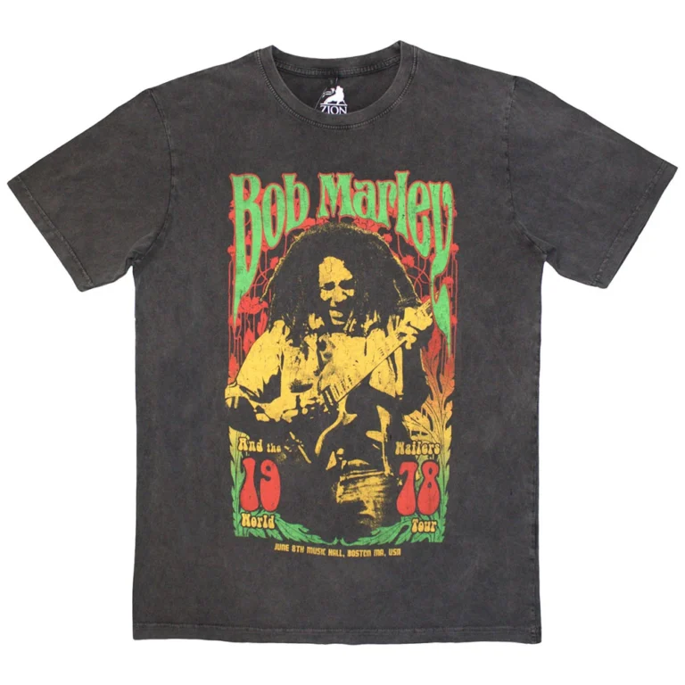 Bob Marley 1978 Charcoal Grey T-Shirt