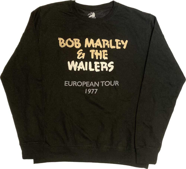 Bob Marley Wailers European Tour ’77 Black Sweatshirt