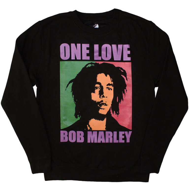 Bob Marley One Love Black Oversized Sweatshirt