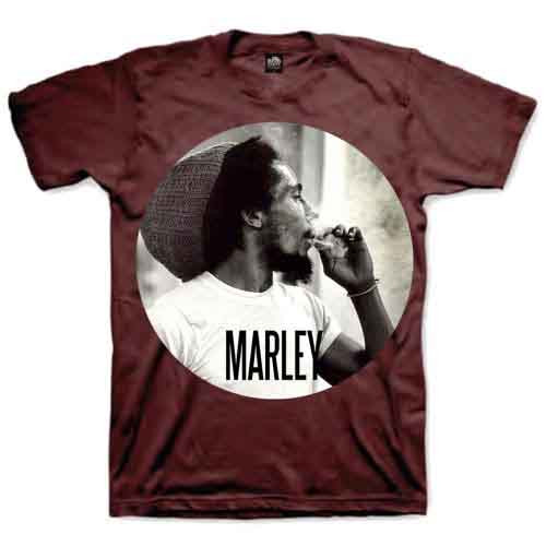 Bob Marley Smokin Circle Brown T-Shirt