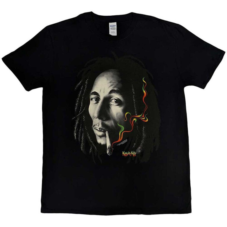 Bob Marley Rasta Smoke Black T-Shirt